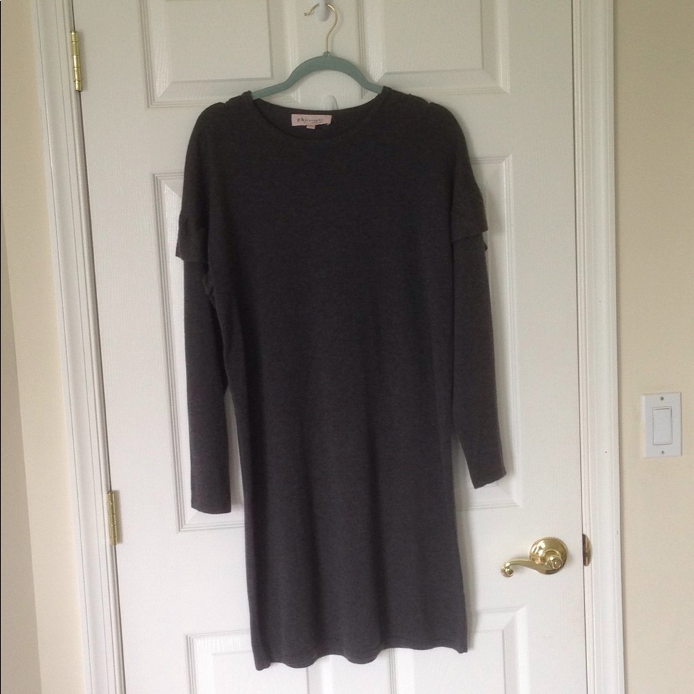 Philosophy: Grey Sweater Dress with Unique Sleeves